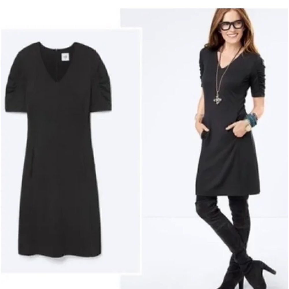 CAbi | 3827 Minimalist Black Dress | M
